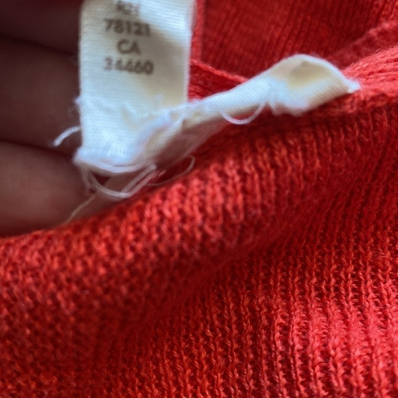 Eileen Fisher 100% Linen Bright Red Cardigan Size XS - Picture 8 of 11